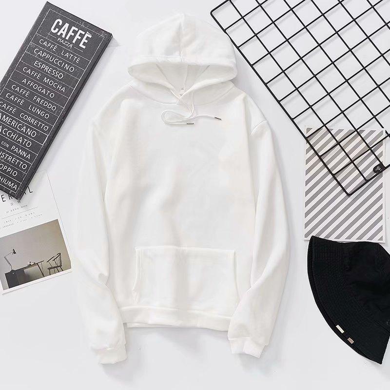 Herbst- und Winterkleidung Herren und Damen Samt Leeres Brett Druck Studentenjacke Langärmeliges Partner-T-Shirt Einfarbig Kapuzenpullover
