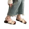 Flat-soled sandals women's summer wear new versatile French beautiful fairy style with skirt travel seaside Roman shoes