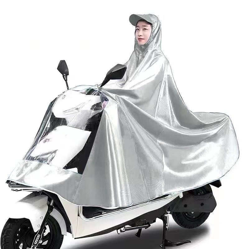 Raincoat for Electric Vehicles, Enlarged and Thickened Motorcycle Poncho for Two or One Person, Suitable for Men and Women, Storm-Proof, Full-Body