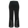 Women Casual Plus Size Lace Loose Wide Leg Leggings Sports Pants