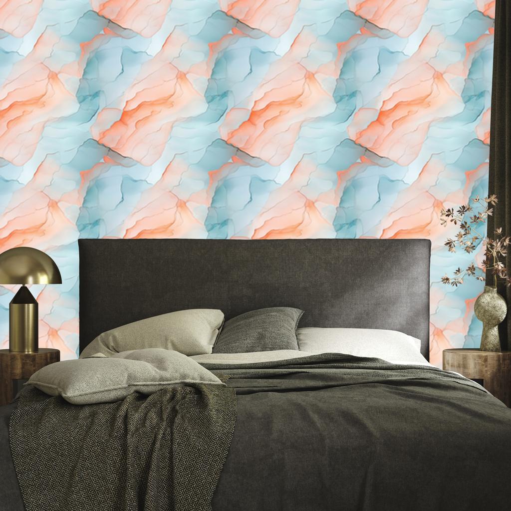 Ink wallpaper light gray, cream and celadon 50x1000