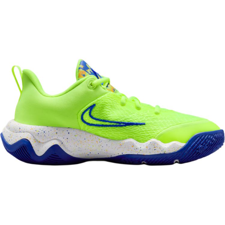 Nike Giannis Immortality 4 Fabric Low Top Children's Basketball Shoes Neon Green Yellow Kids' IQ0818-700