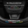 Non-Slip Genuine Leather Steering Wheel Cover, Ultra-Thin, Carbon Fiber D-Type, Universal for All Seasons