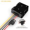 24V To 12V with Power and Waterproof Transformer for 12V Golf LED Motor and Solar Systems DC DC/DC Step-Down Converter, 20A, 240W, Regulator, Fuse,