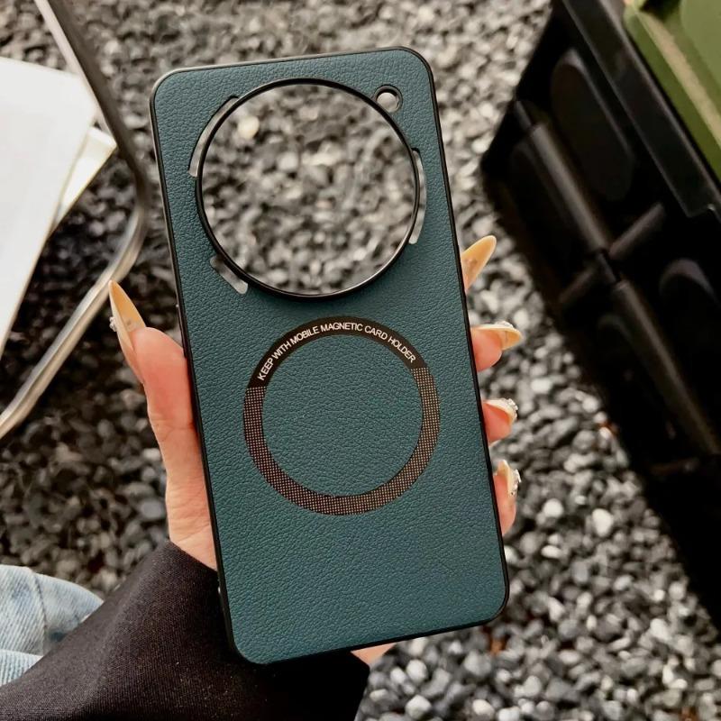 

Чехол для телефона Nothing Phone 3a Pro для Magsafe, защитный чехол из искусственной кожи с беспроводной зарядкой для телефона Nothing Phone 2a 3A Pro Magsafe Capa Shell For Nothing Phone 2A циан