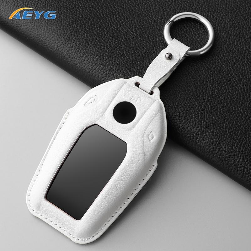 Leather Car Key Case Full Cover for BMW 5 7 series G11 G12 G30 G31 G32 i8 I12 I15 G01 X3 G02 X4 G05 X5 G07 X7 key chain