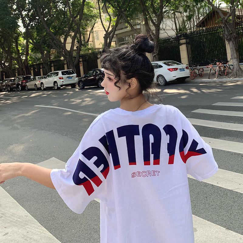 

2024 Women s White Short Sleeve Loose T-Shirt - Cool, Trendy Streetwear M