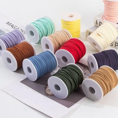 New 50yards Faux Suede Braided Cord 3mm Flat Belt Leather Rope Multiple Colors DIY Handmade Rope