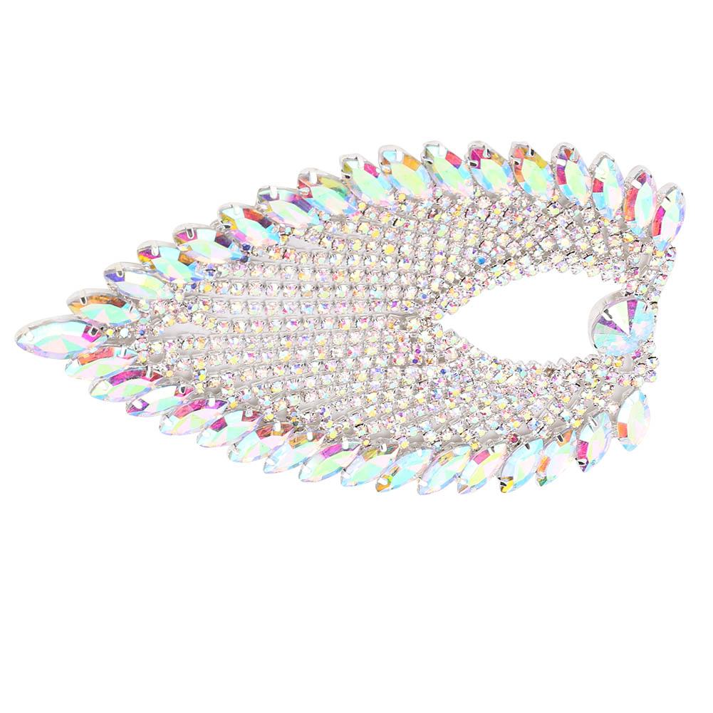 8.5 x 13cm Rhinestone Claw Chain Decorative Strass Crustal Horse Eye Applique Chain