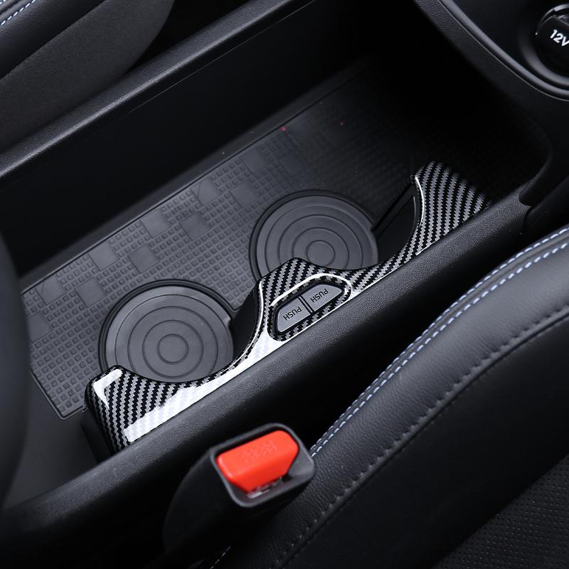 For Hyundai IONIQ 5N 2024 2025 Accessories Carbon Fiber Style Central Console Water Cup Storage Box Trim Frame Cover LHD/RHD