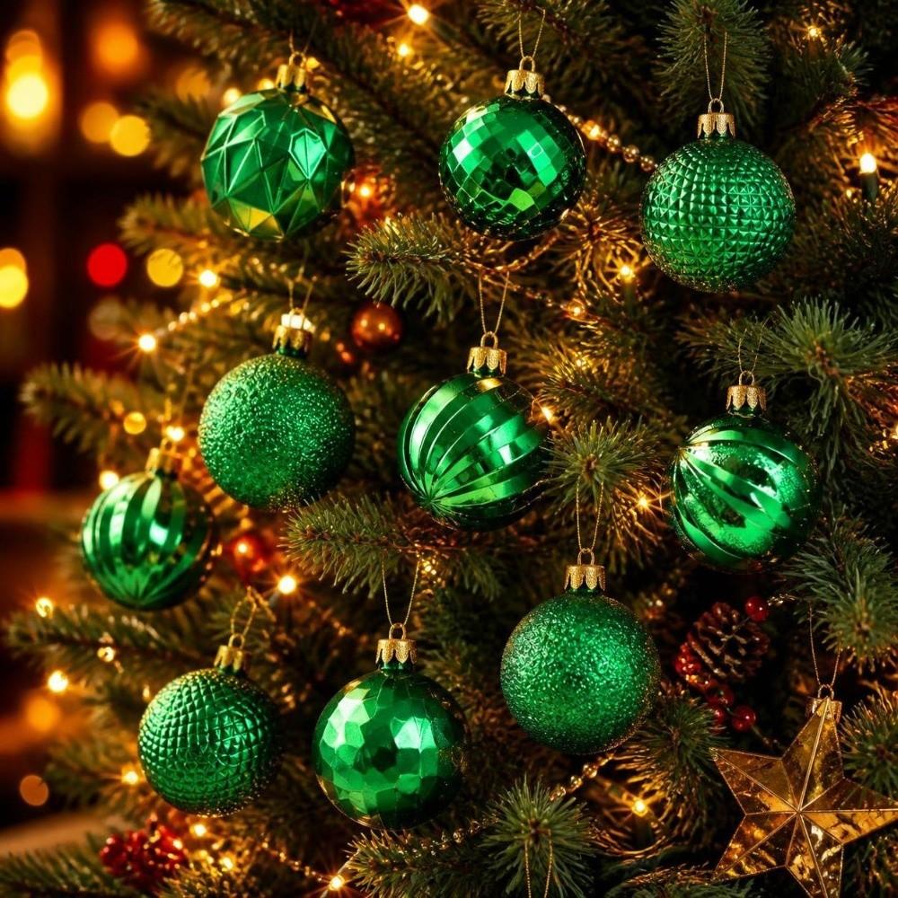 12Pcs/Set Creative Christmas Tree Balls 6CM Xmas Ornament Ball Durable Christmas Ball  Party