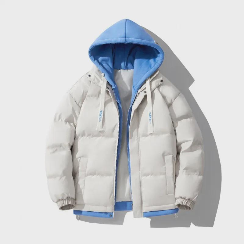 Men's Trendy Oversized Hooded Cotton Jacket - Winter 2-in-1 Style