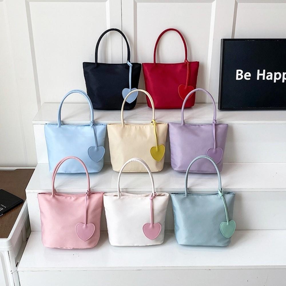 New Macaron Color Mini Tote Bag Mini All-match Design Nylon Handbag Lightweight Women's Handbag Casual
