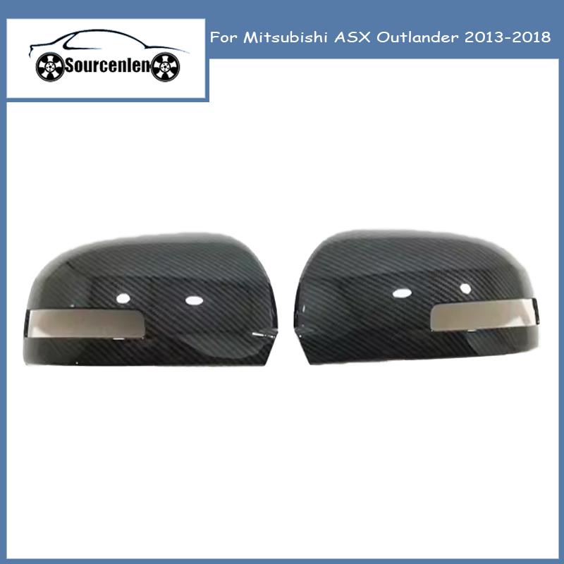 Car Rearview Mirror Cover Side Wing Mirror Cover For Mitsubishi ASX Outlander 2013-2018 7632C647HA 7632C490HA