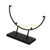 F26C Multipurpose Iron Holder for Displaying Round Plate Photo Picture Frame Stained Glass Art Stand Base Easy Installation