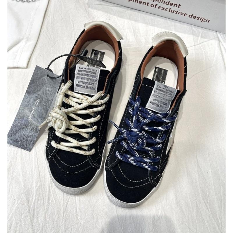 

Star old little dirty shoes lace-up commuting flats retro niche versatile color matching Forrest Gump shoes German training shoes women 40 чорний