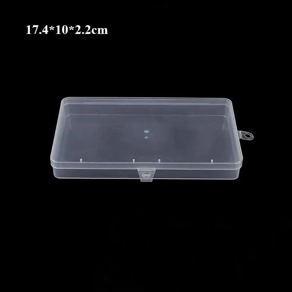 Square Plastic Transparent Storage Box Jewelry Beads Container Power Tools Accessories Box Small Items Sundries Organizer Case