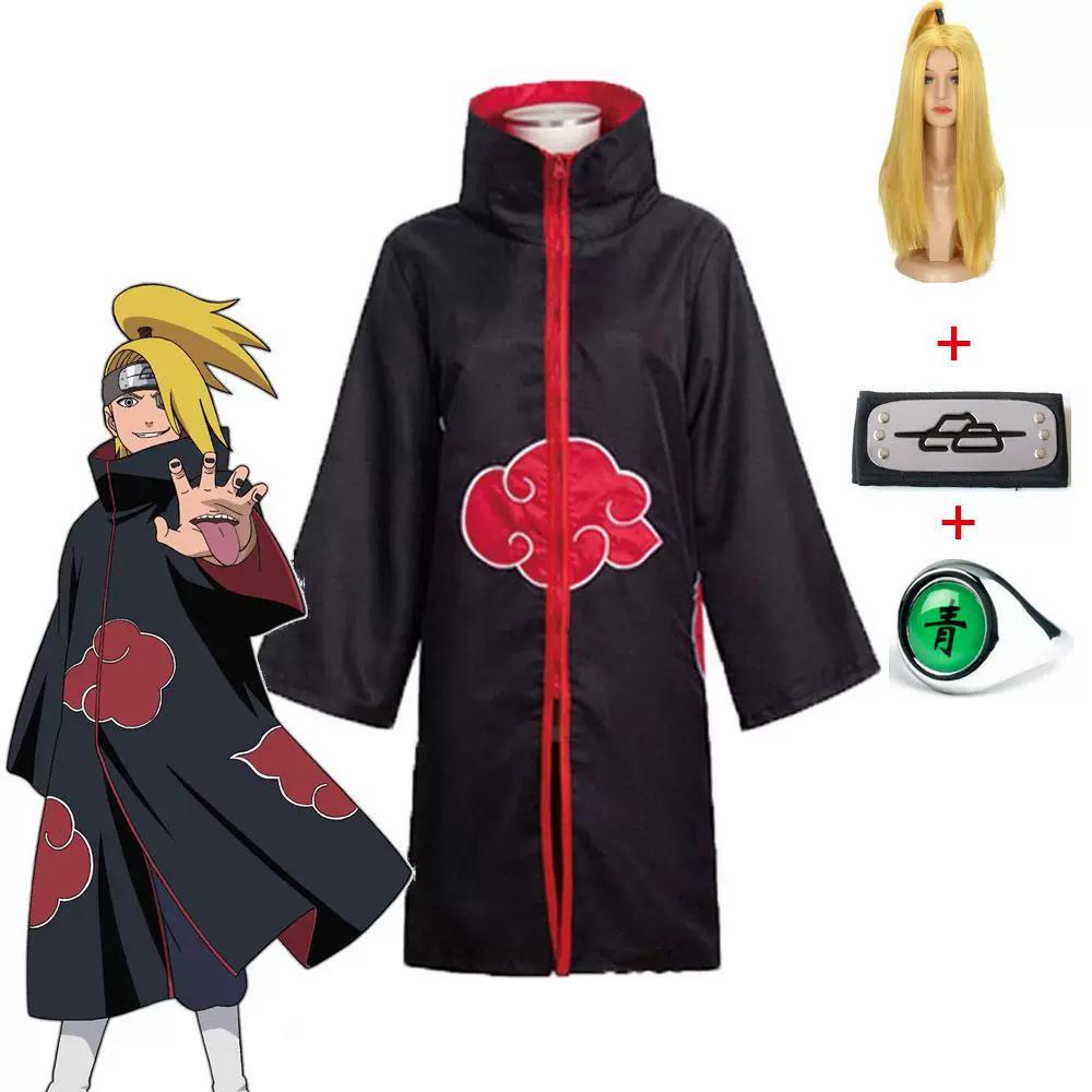 Naruto Cosplay Costume Of Itachi Uchiha, Obito, Tobi, And The Fourth Akatsuki, Complete With A Wig.