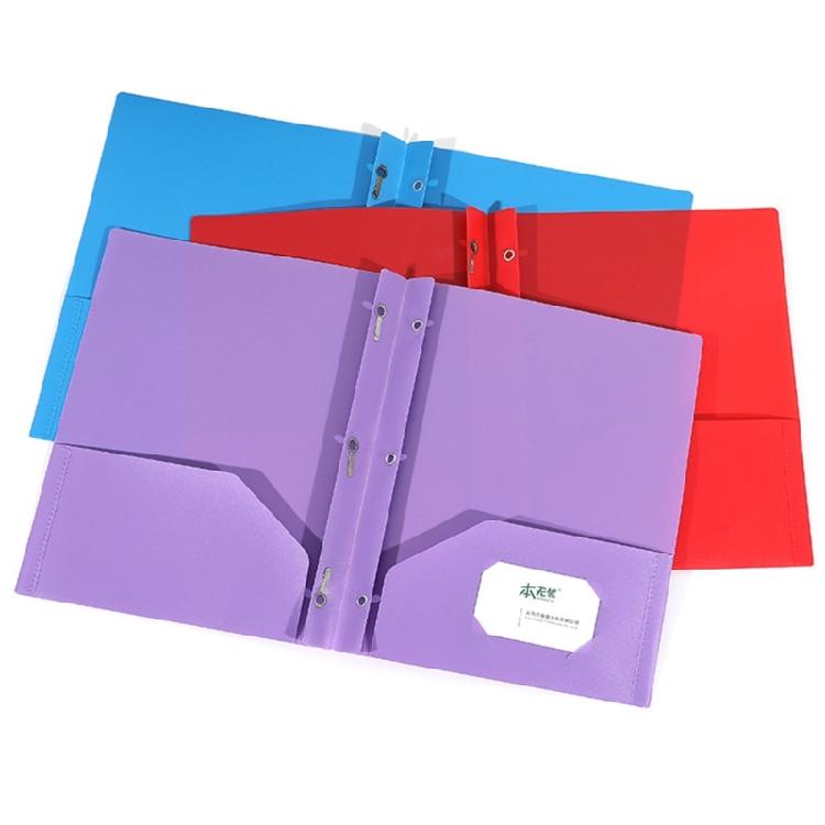 Letter Size File Organiser with 2 Pockets and 3 Prong Document Organiser with 3-Prong and Two Pockets for School Office
