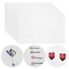 10Pcs Heat Shrink Sheet Kit Shrinkable Film Paintable White Paper DIY for Children