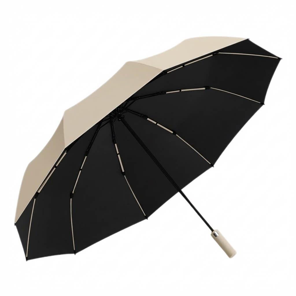 Automatic Men's and Women's Reinforced Vinyl Sun and Rain Umbrella - Enlarged for School Use