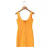 French Retro Sleeveless Knit Mini Dress - Sweet, Elastic Waistband, Pure Color for Women