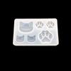 DIY Silicone Epoxy Mold for Cat Paw, Moon & Star Geometric Pendant