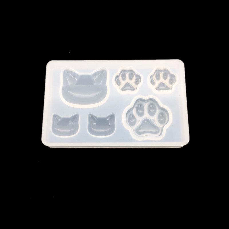 DIY Silicone Epoxy Mold for Cat Paw, Moon & Star Geometric Pendant