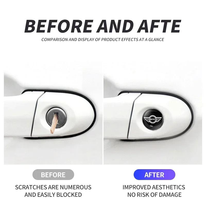 2/5/10pcs Car Lock Keyhole Stickers Door Lock Protect Car Stickers For Mini Cooper R50 R52 R53 R55 R56 R57 R58 R59 R60 R61 Ksgbw33