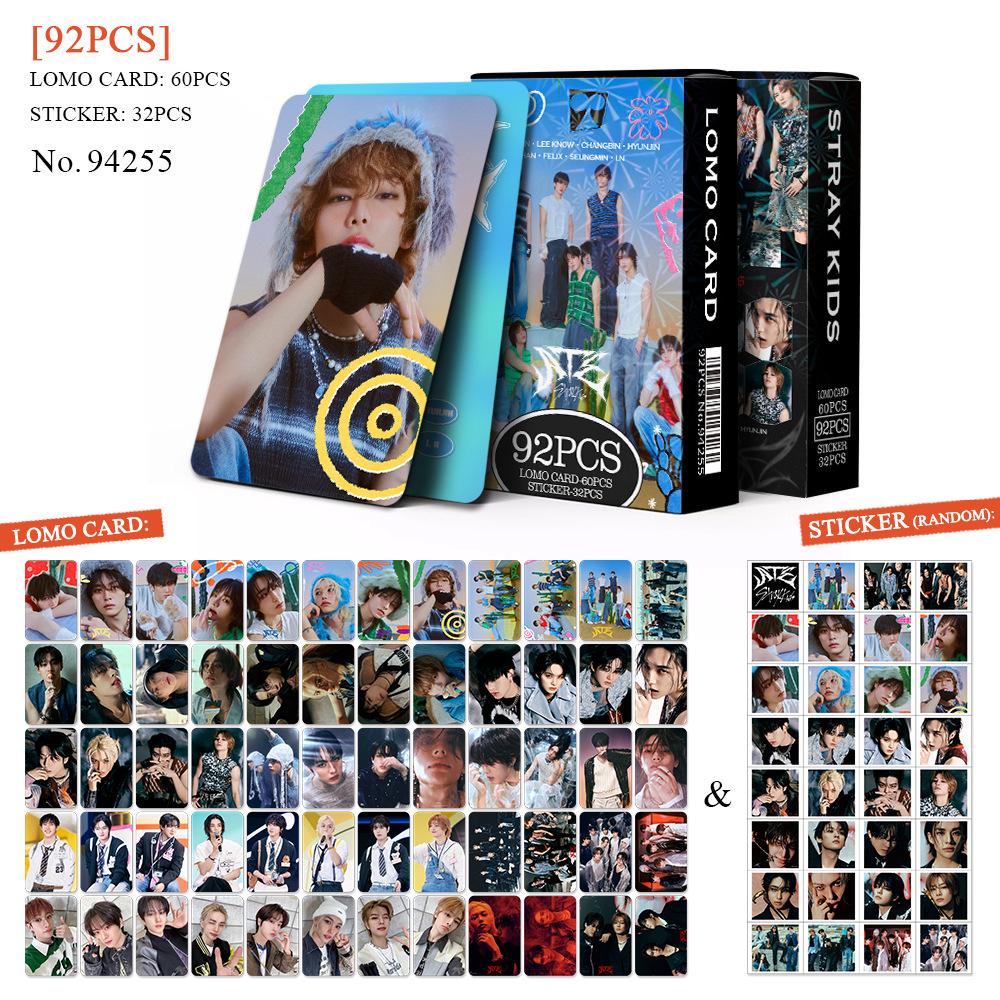 Lomo 92Pcs Card Celebrity Photo Card Straykids New Song "Lost My Breath" Idol Support Small Card Peripheral For Kids Adults Children's Birthday Gift