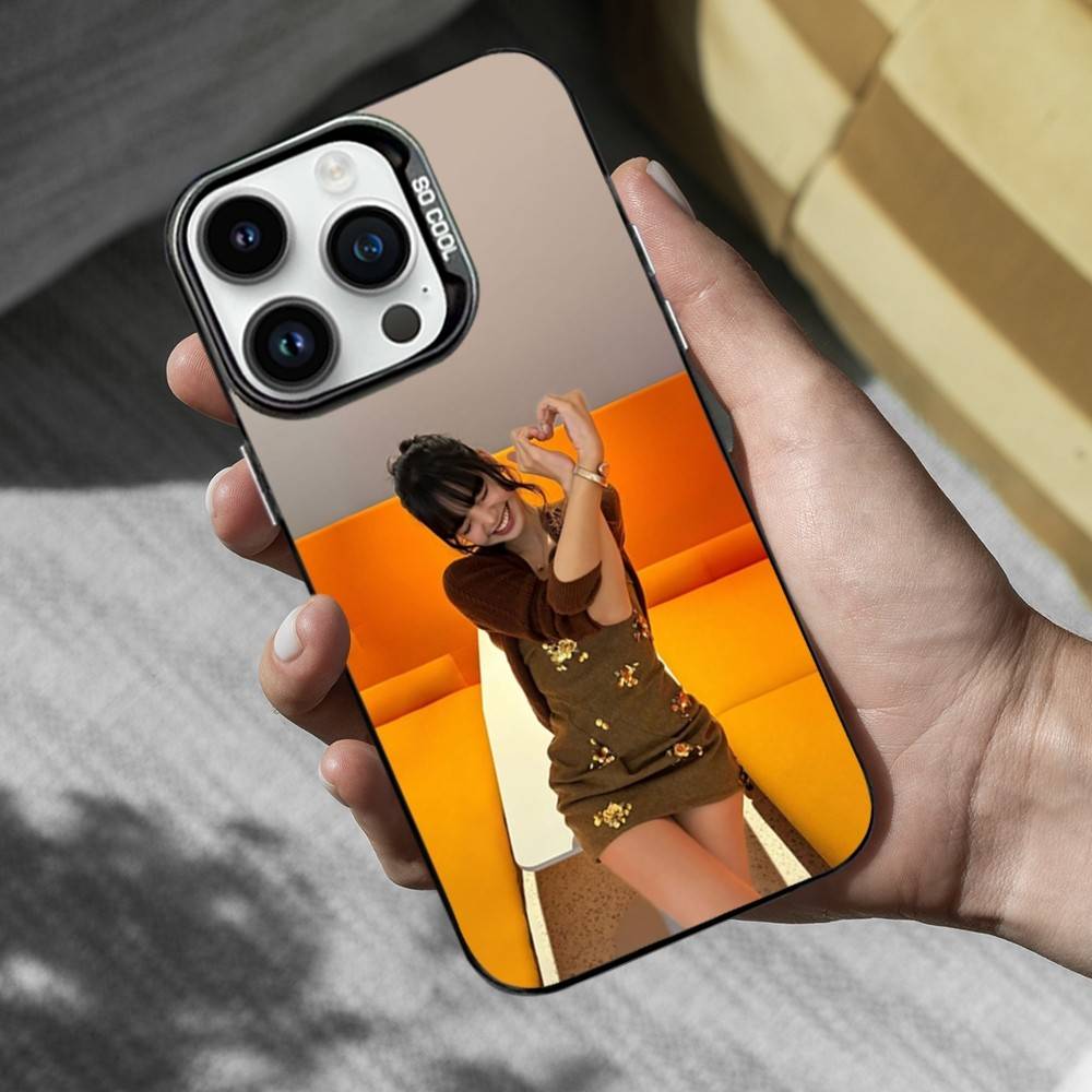 Hot L-LISA K-Korea Singer Phone For iPhone 14,17,13,12,11,16,15,Mini,Pro,SE,XS,MAX,Black Matte Silicone Cover Case