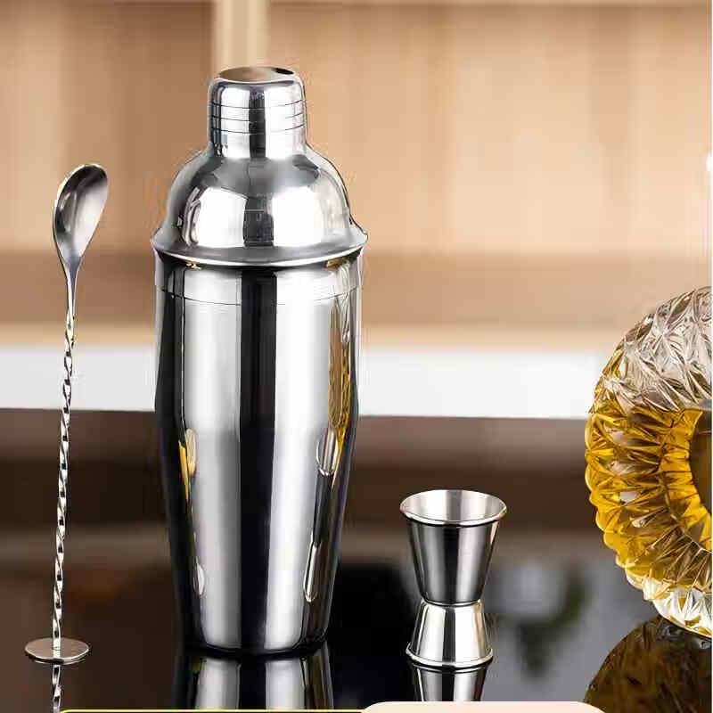 3-teiliges Cocktail-Shaker-Set aus Edelstahl, 750 ml