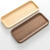 Japanese Wooden Tray Rectangular Black Walnut Solid Wood Plate Tea Cup Tray Coffee Dessert Cake Snack Plate