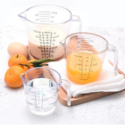 150/300/600ml Measuring  Cup Clear Scale Show Transparent Mug Pour Spout 3-sizes Measuring Device