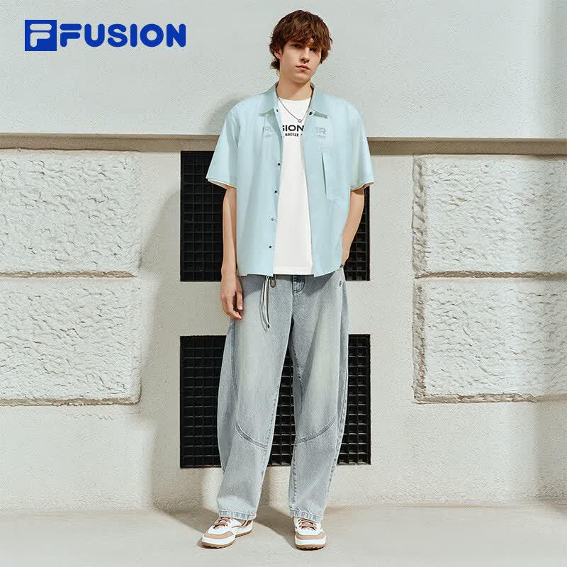 FILA FUSION Retro Slim-Fit Washed Denim Jeans