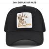 Duck Cap Tongue Sika Deer Animal Patch Embroidered Baseball Cap Curved Brim Hat