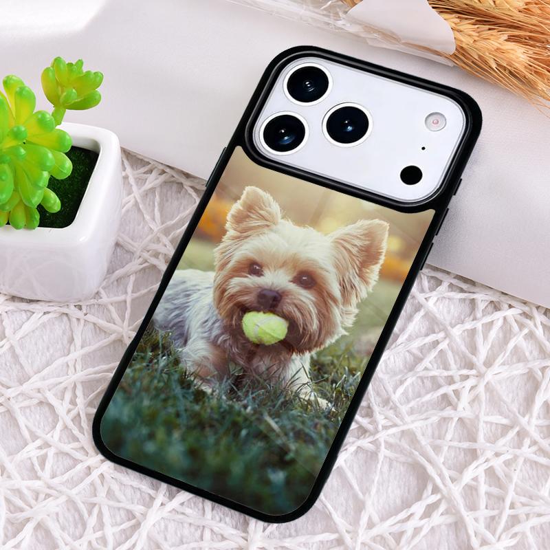 Yorkshire Terrier Hund Welpe Stoßfeste Handyhülle für iPhone 17 Air 16e 15 11 12 14 13 Pro Max Hülle Coque