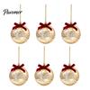 Lightweight Seasonal Decorations Christmas Ball Ornaments, Gold Xmas Tree Decoration with Velvet Bow, Luxury Bulbs Shatterproof Plastic Hanging