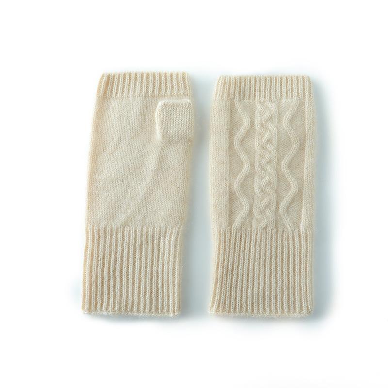 Handschuhe Kaschmir Herbst und Winter Neu Unisex Kurz Halbfinger Fingerlos Winddicht Kältefest Schreiben und Warm