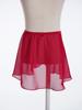 Chiffon Skirt Kids Elastic Waistband Irregular Slit Miniskirt for Stage Performance Gymnastic Costume