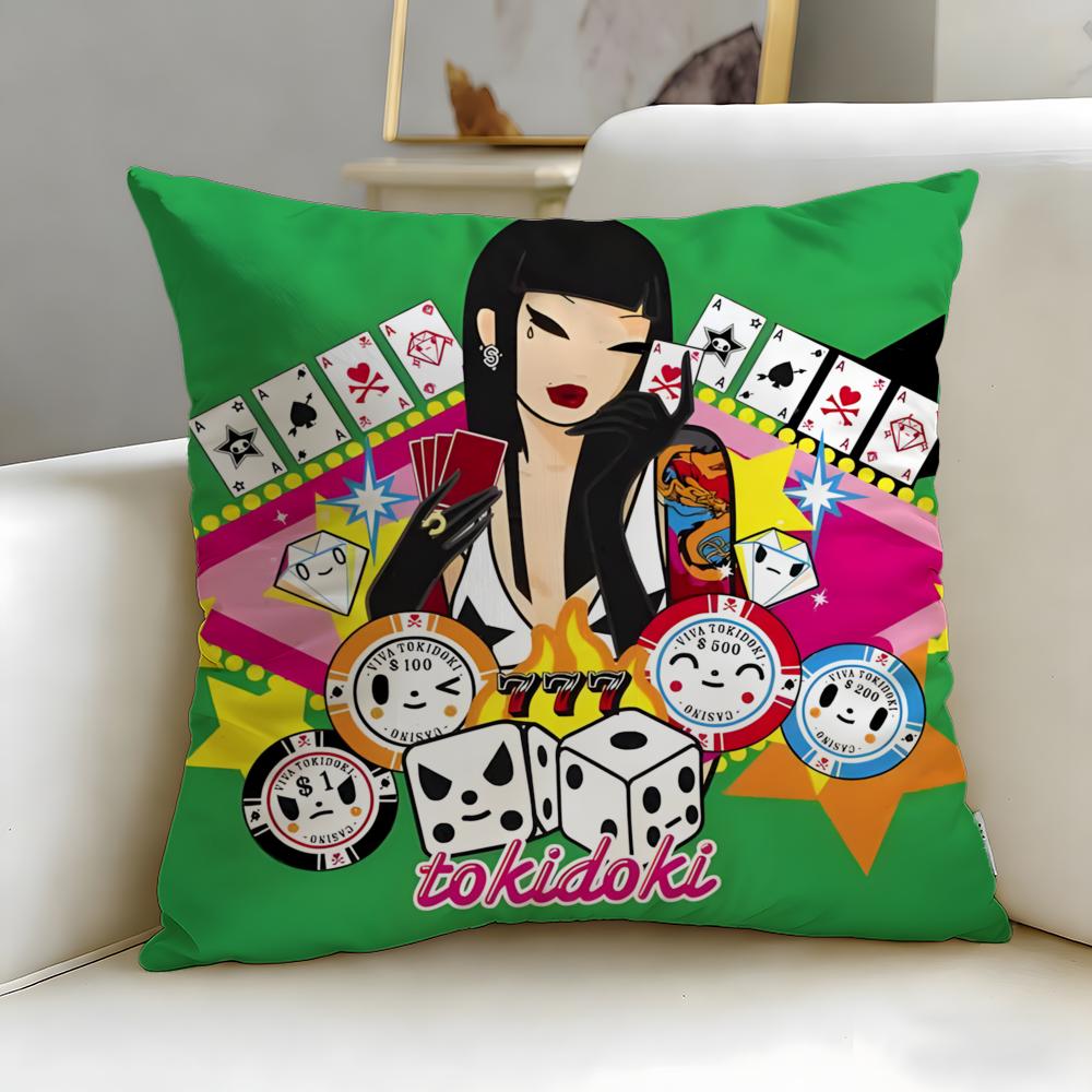 Popular Fashion Brand Tokidoki Cushion Cover Soft  EasyWash Pillow Case  Versatile for Couch Bed Travel and Office