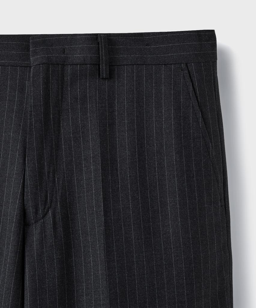 Beulaendideu Essential Wide Slacks [Charcoal Stripe]