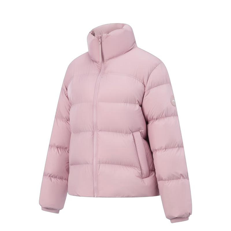 Li-Ning Women's 85% Goose Down Stand Collar Short Puffer Jacket
