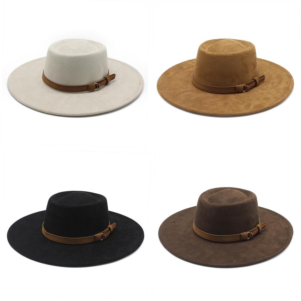Style Fashion Felt Hat With Wide Brim And Embroidered Totem For Women