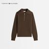 Women's Pure Wool Cable Knit Half-Zip Sweater