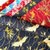 100% Cotton Fabric for Dress Bronzed Japanese Kimono Cherry Flower Print Cloth DIY Sewing for Hanfu Handbag Children Apparel Bow
