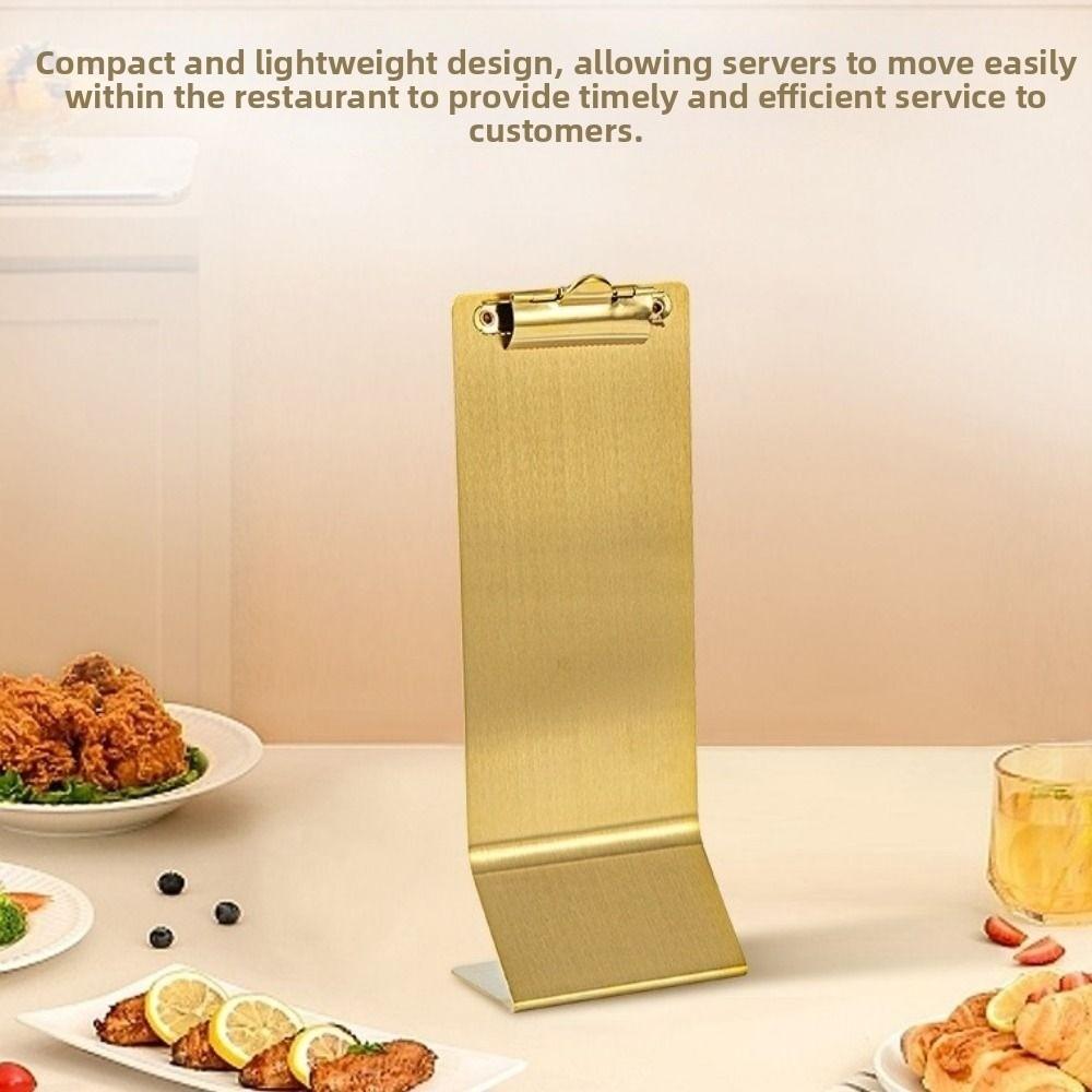 Vertical Design Menu Clips Metal Hard Plate Vertical Clipboard Cafe Application
