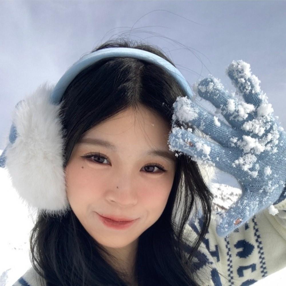 Windproof Warm Earflaps Soft Cold-proof Ear Mask Fashion Cute Ear Cover  Skiing