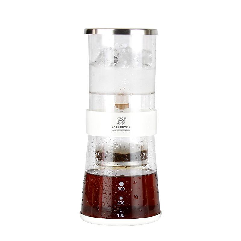 Ice Drip Coffee Maker with High Borosilicate Glass - Cold Brew Pot for Commercial and Household Use