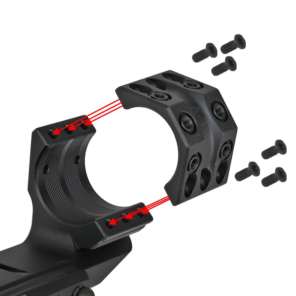 Ryohin Buhin Evolution Gear SPUHR SP-4616 Scope Mount for 30mm Diameter Scopes, 1.54-inch Replica 6065A Aluminum Alloy, Hard Anodized, Black